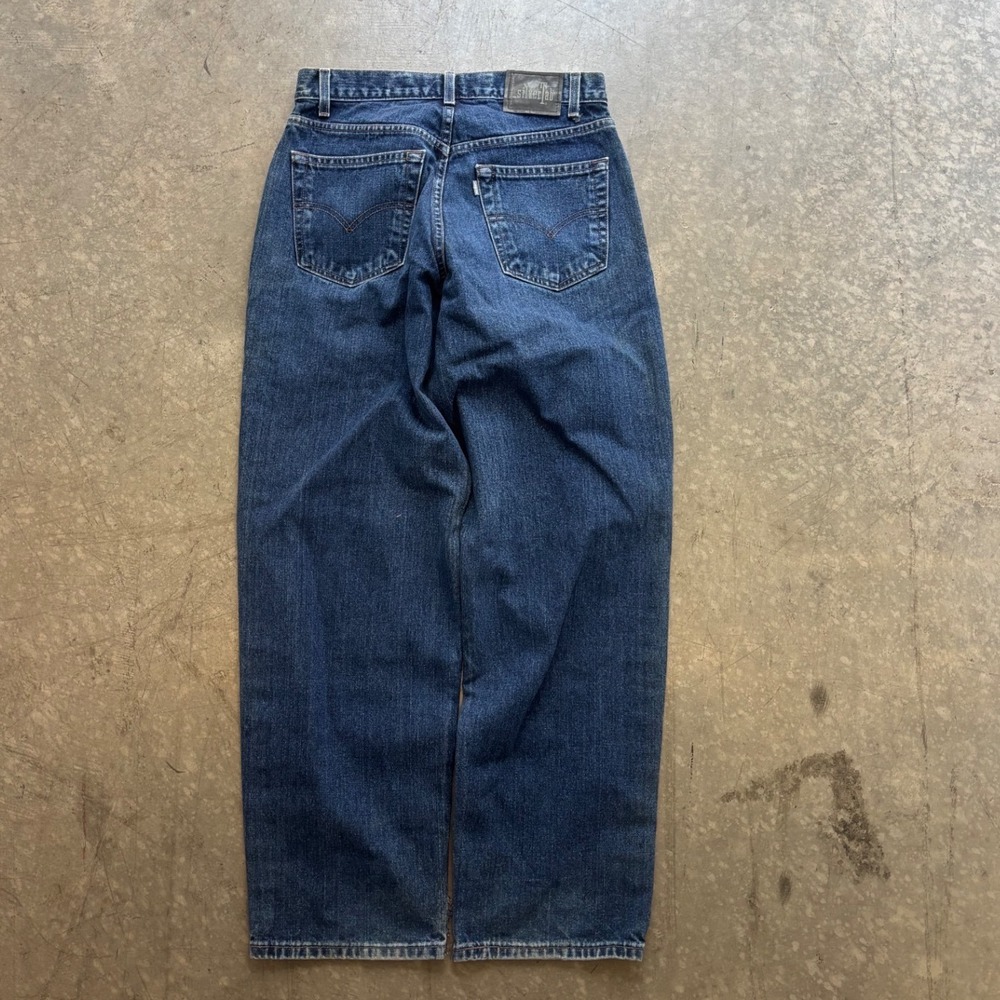 Vintage Y2K Levi's Silver Tab Baggy Dark Wash Denim Jeans - Picture 2 of 11